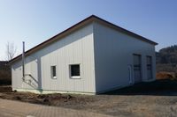 Die neue Werkhalle im Gewerbegebiet Hilders/Batten