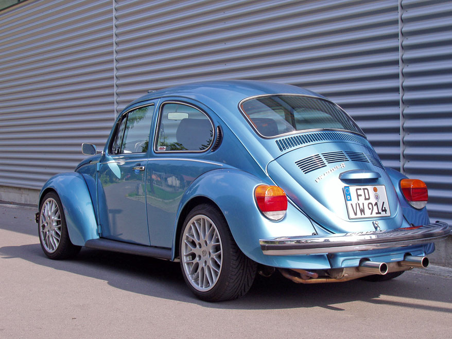 Der fertig restaurierte VW Käfer