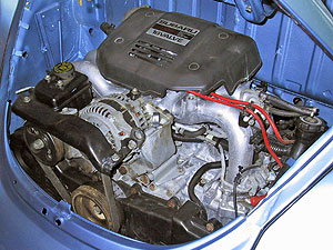 Der Subaru Motor in der Karosse des VW Käfer